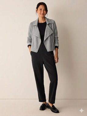 Eileen Fisher 100% Organic Cotton Moto Jacket XS
